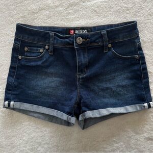 Scissor stretchy Blue Denim Women's Shorts cuffed size 12